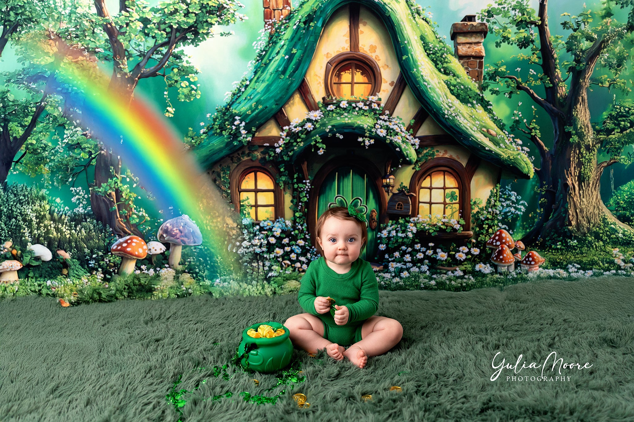 Kate Green Magic Clover House Backdrop Designed by Emetselch