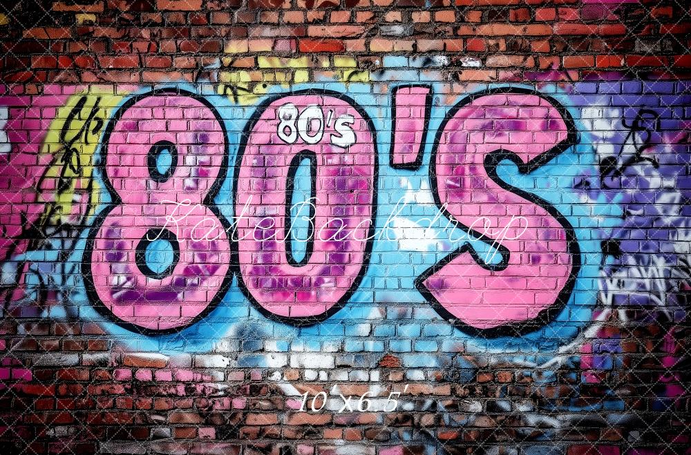 Kate 80’s Graffiti Brick Wall Backdrop Designed by Patty Roberts - Kate Backdrop AU