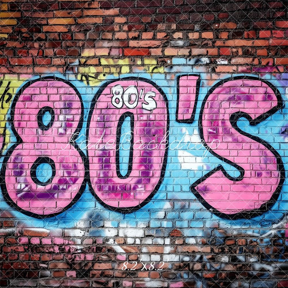Kate 80’s Graffiti Brick Wall Backdrop Designed by Patty Roberts - Kate Backdrop AU