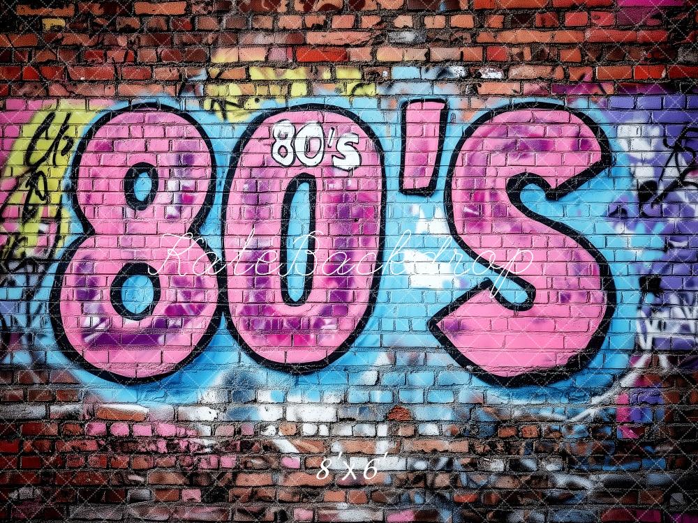 Kate 80’s Graffiti Brick Wall Backdrop Designed by Patty Roberts - Kate Backdrop AU