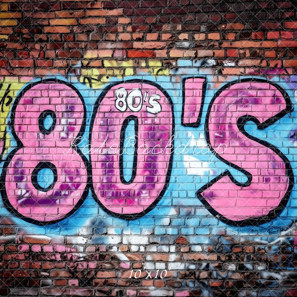 Kate 80’s Graffiti Brick Wall Backdrop Designed by Patty Roberts - Kate Backdrop AU