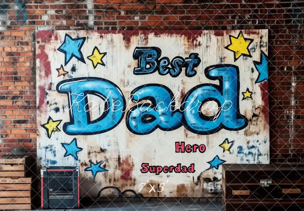 Kate Father's Day Brick Wall Graffiti Backdrop Designed by Patty Roberts - Kate Backdrop AU