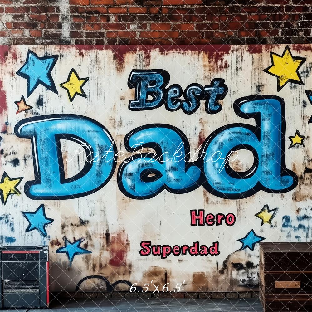 Kate Father's Day Brick Wall Graffiti Backdrop Designed by Patty Roberts - Kate Backdrop AU