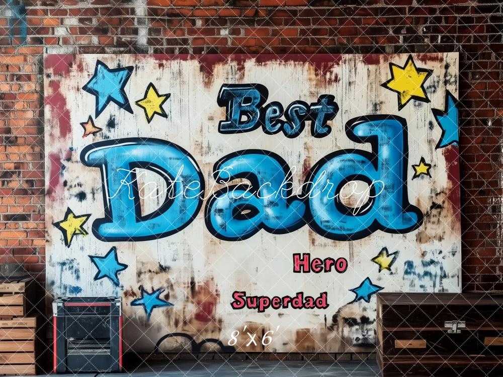 Kate Father's Day Brick Wall Graffiti Backdrop Designed by Patty Roberts - Kate Backdrop AU