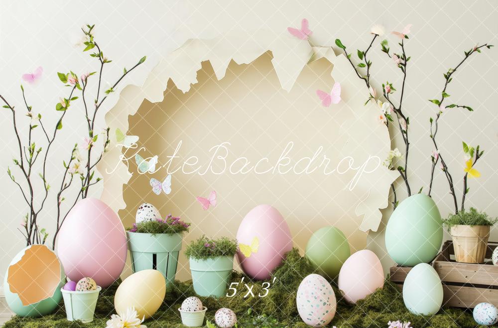 Kate Pastel Easter Egg and Flowers Backdrop Designed by Patty Roberts - Kate Backdrop AU