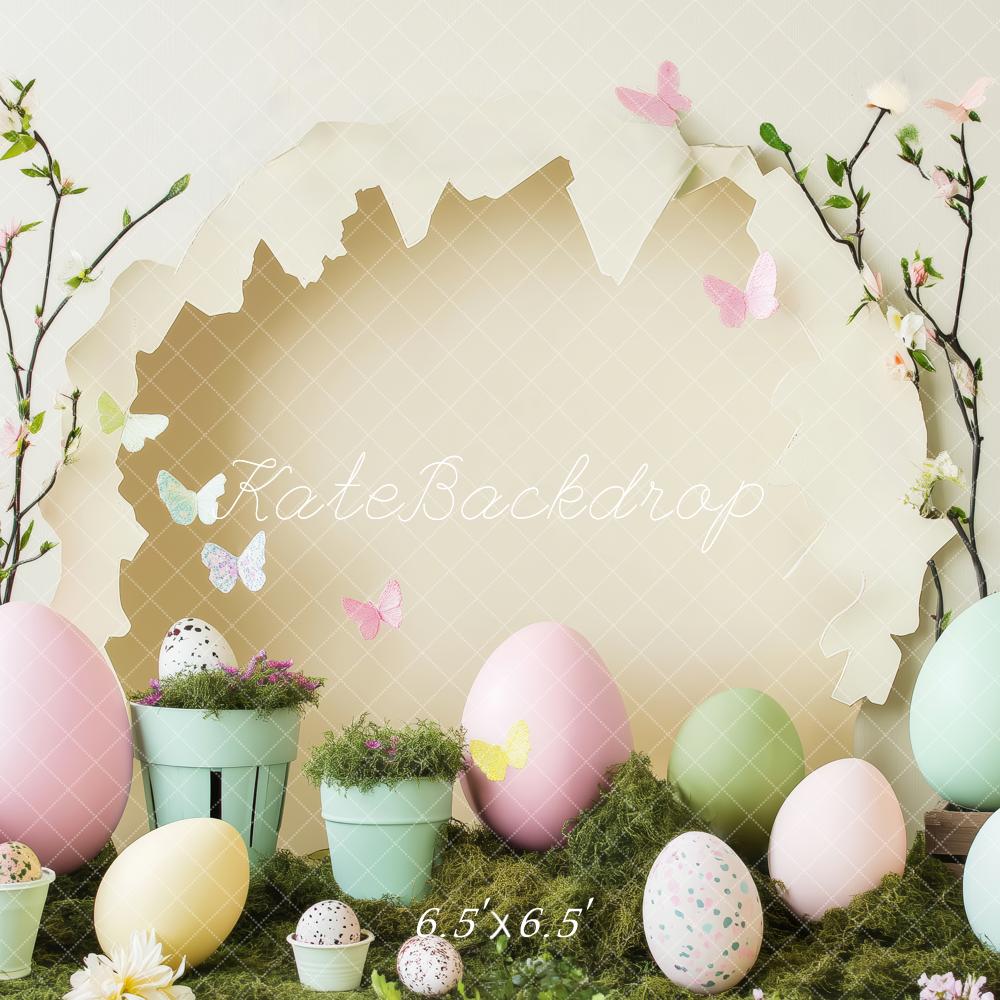 Kate Pastel Easter Egg and Flowers Backdrop Designed by Patty Roberts - Kate Backdrop AU