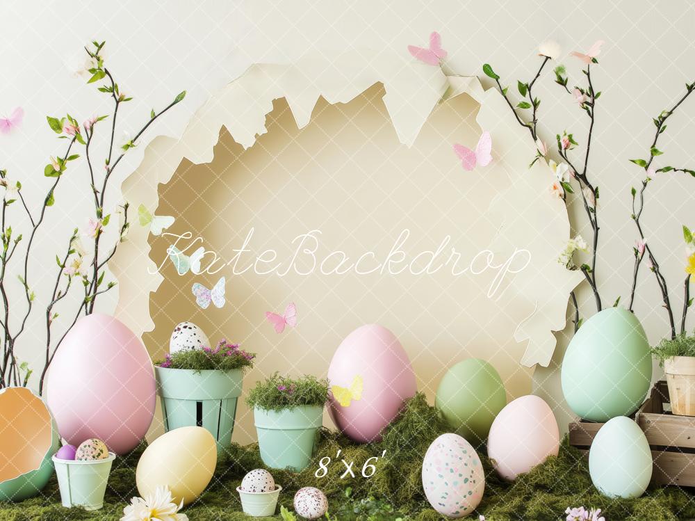 Kate Pastel Easter Egg and Flowers Backdrop Designed by Patty Roberts - Kate Backdrop AU