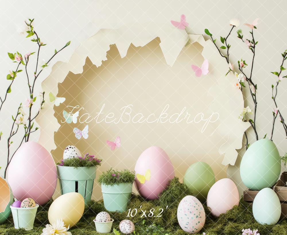 Kate Pastel Easter Egg and Flowers Backdrop Designed by Patty Roberts - Kate Backdrop AU