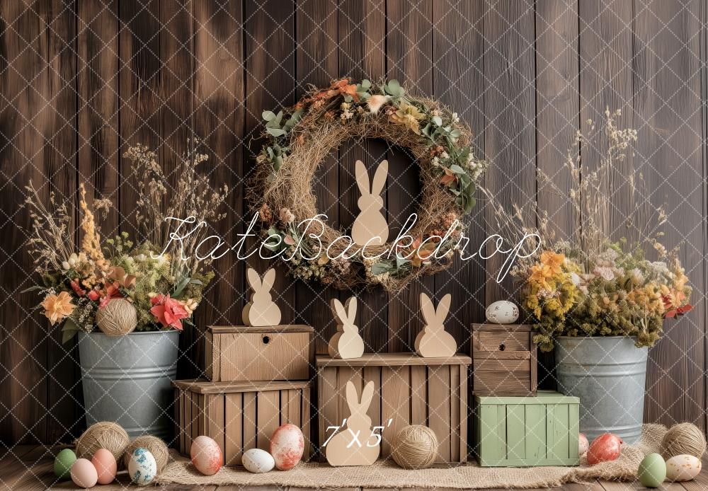Kate Rustic Floral Vase Easter Backdrop Designed by Patty Roberts - Kate Backdrop AU