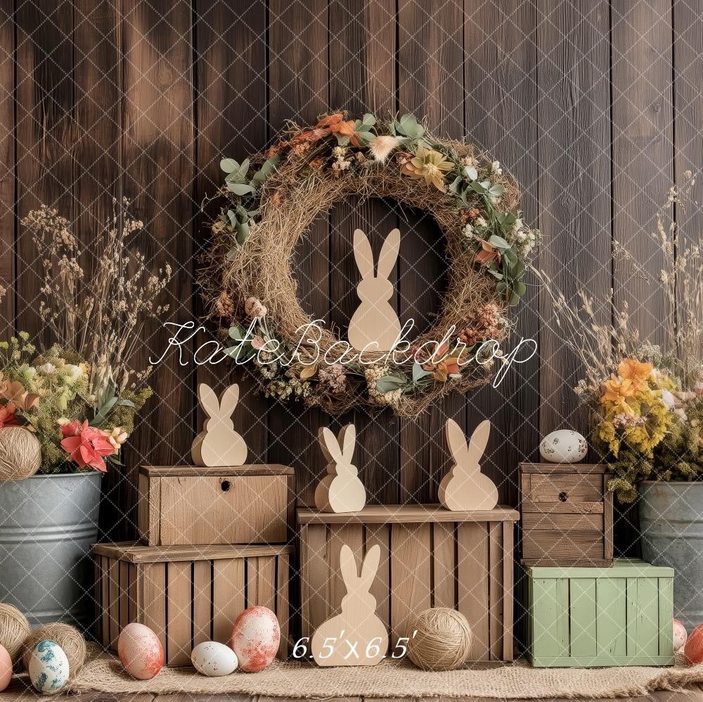 Kate Rustic Floral Vase Easter Backdrop Designed by Patty Roberts - Kate Backdrop AU