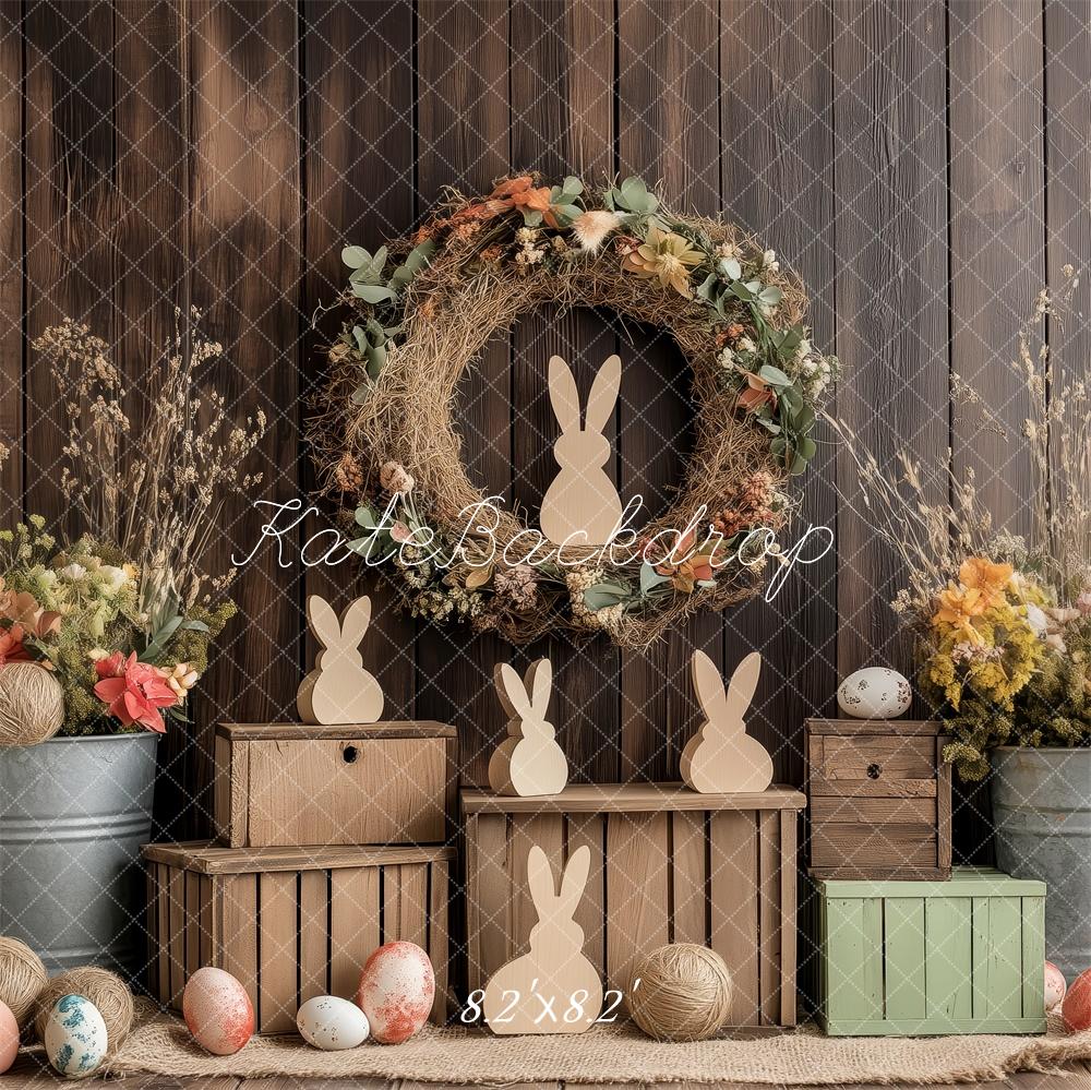 Kate Rustic Floral Vase Easter Backdrop Designed by Patty Roberts - Kate Backdrop AU