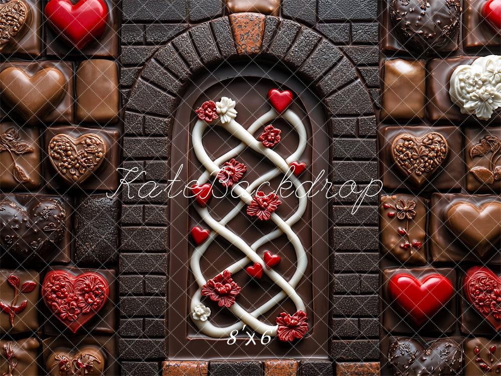 Kate Valentine's Day Backdrop Candy Chocolate Arch Designed by Mini MakeBelieve - Kate Backdrop AU