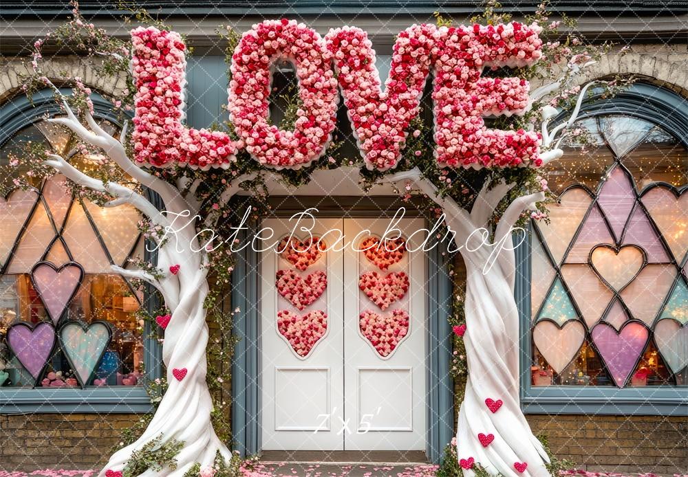 Kate Valentine's Day Love Store Backdrop Designed by Mini MakeBelieve - Kate Backdrop AU