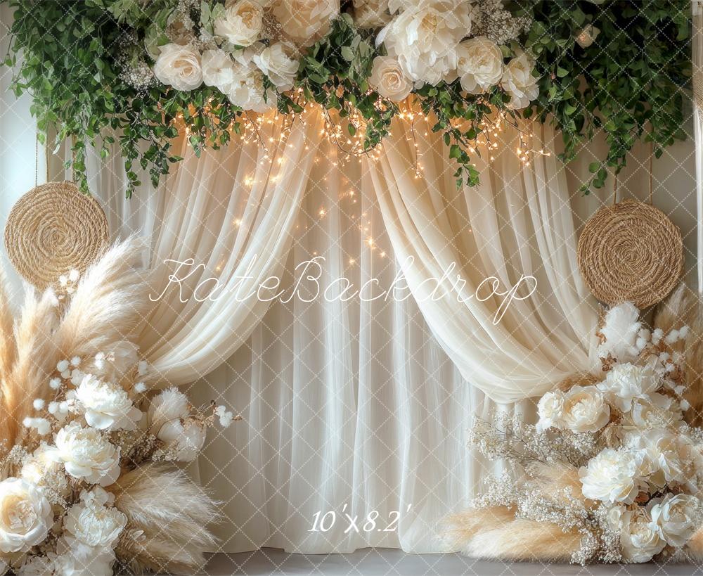 Kate Mother's Day Boho Curtains Macrrame Backdrop Designed by Mini MakeBelieve - Kate Backdrop AU