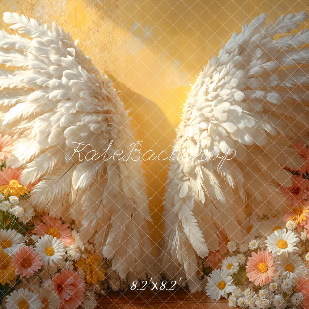 Kate Angel Wings Daisy Backdrop Designed by Emetselch - Kate Backdrop AU