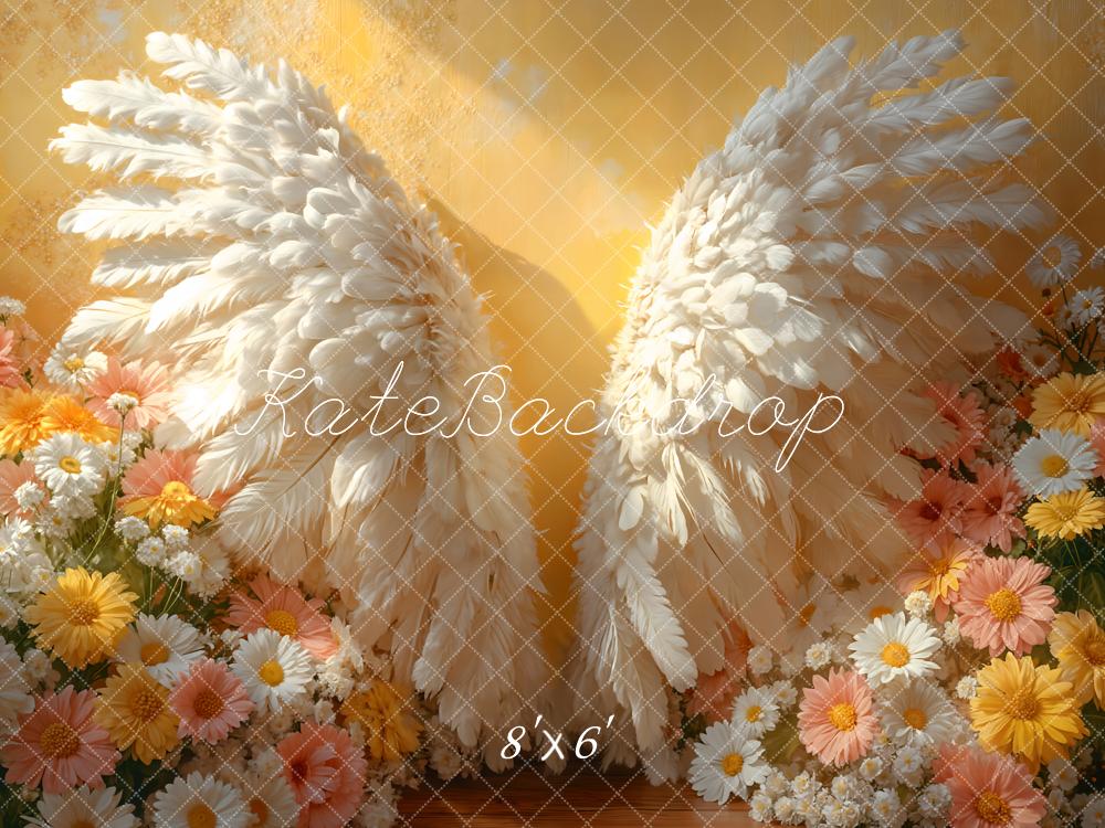 Kate Angel Wings Daisy Backdrop Designed by Emetselch - Kate Backdrop AU