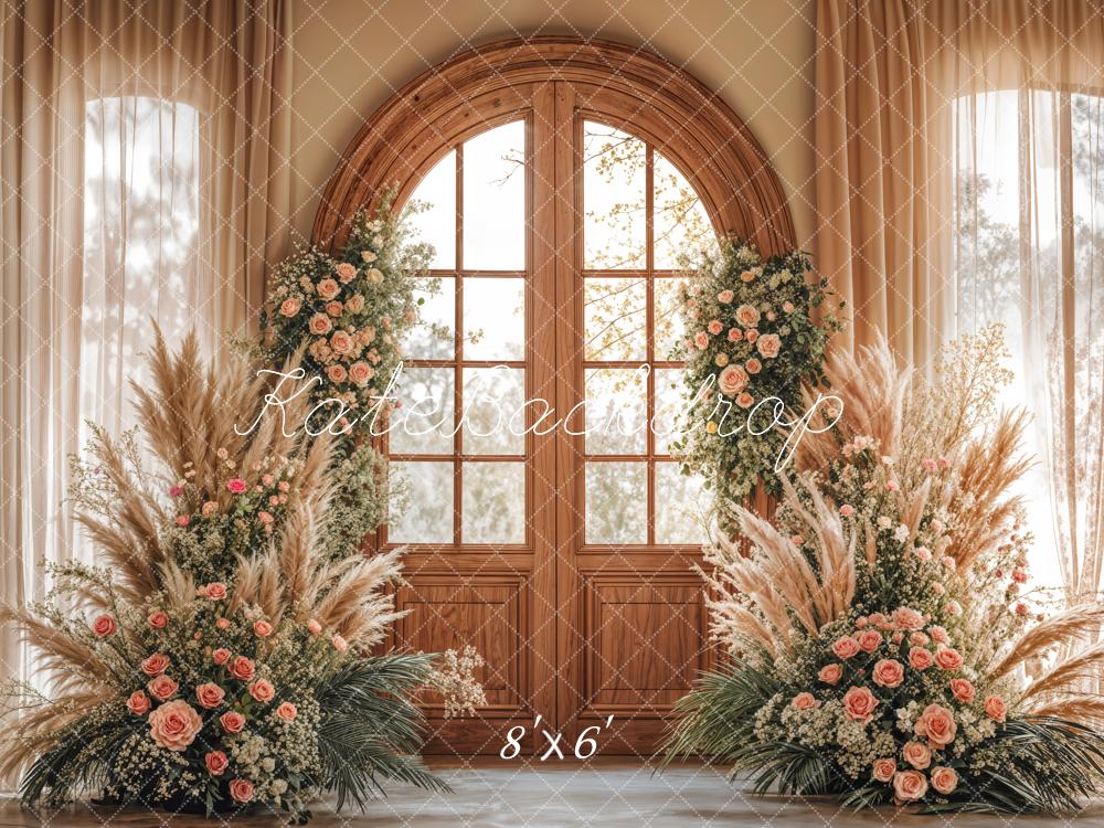 Kate Boho Wedding Floral Door Backdrop Designed by Emetselch - Kate Backdrop AU