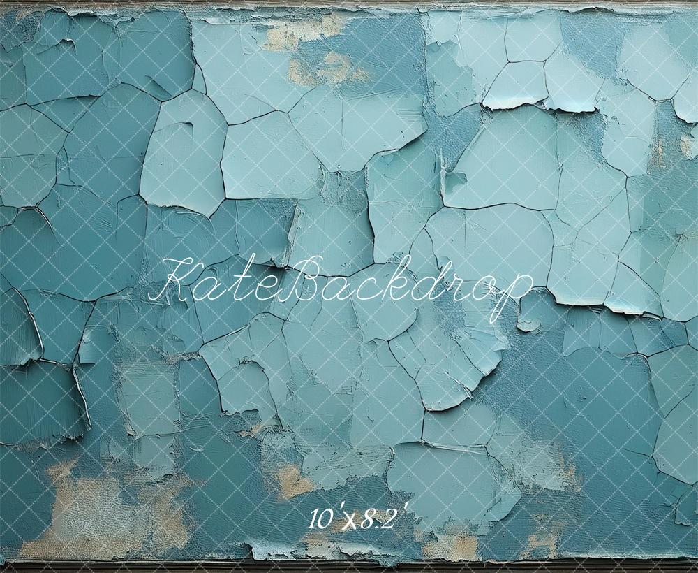 Kate Chippy Teal Paint Texture Backdrop Designed by Mandy Ringe Photography - Kate Backdrop AU