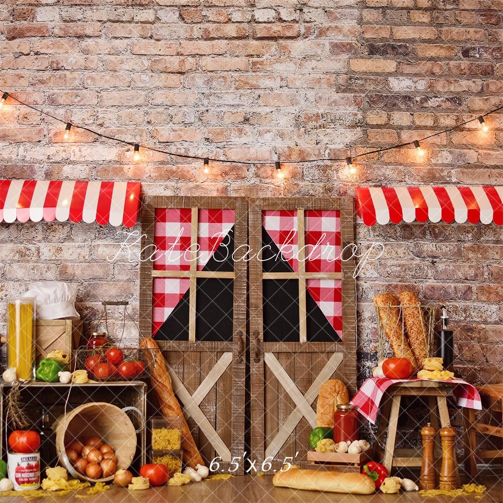 Kate Italian Pasta Birthday Backdrop Designed by Mandy Ringe Photography - Kate Backdrop AU