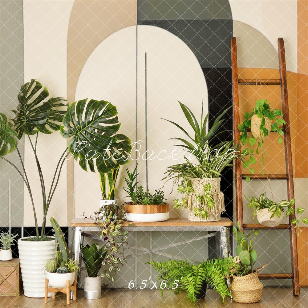 Kate Mid Century Modern Plant Wall Backdrop Designed by Mandy Ringe Photography - Kate Backdrop AU