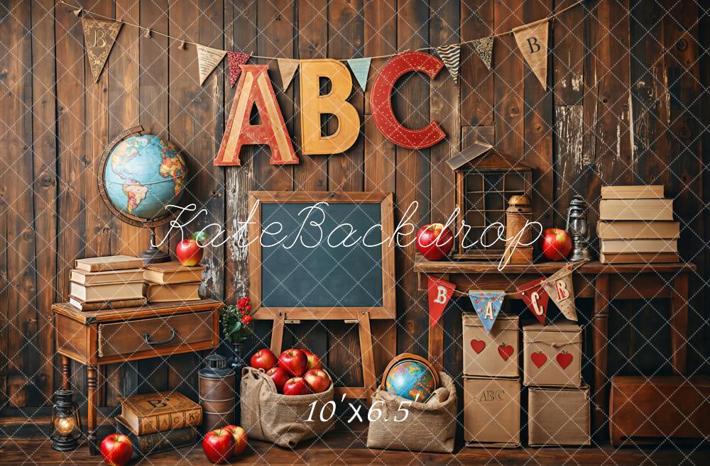 Kate Back to School Apple ABC Backdrop Designed by Emetselch - Kate Backdrop AU
