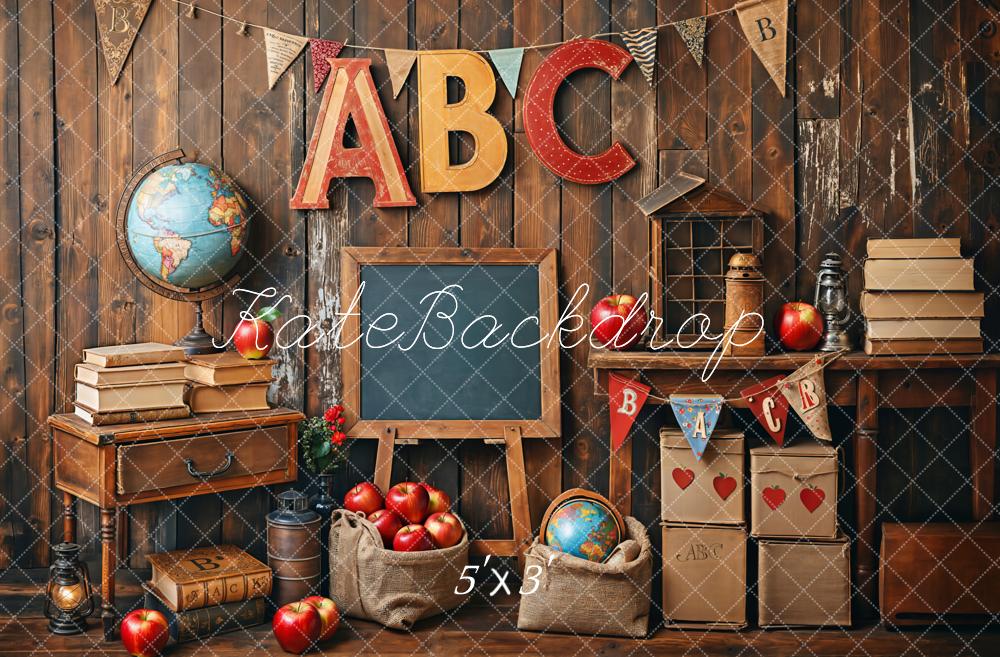 Kate Back to School Apple ABC Backdrop Designed by Emetselch - Kate Backdrop AU