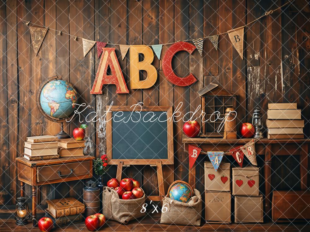 Kate Back to School Apple ABC Backdrop Designed by Emetselch - Kate Backdrop AU