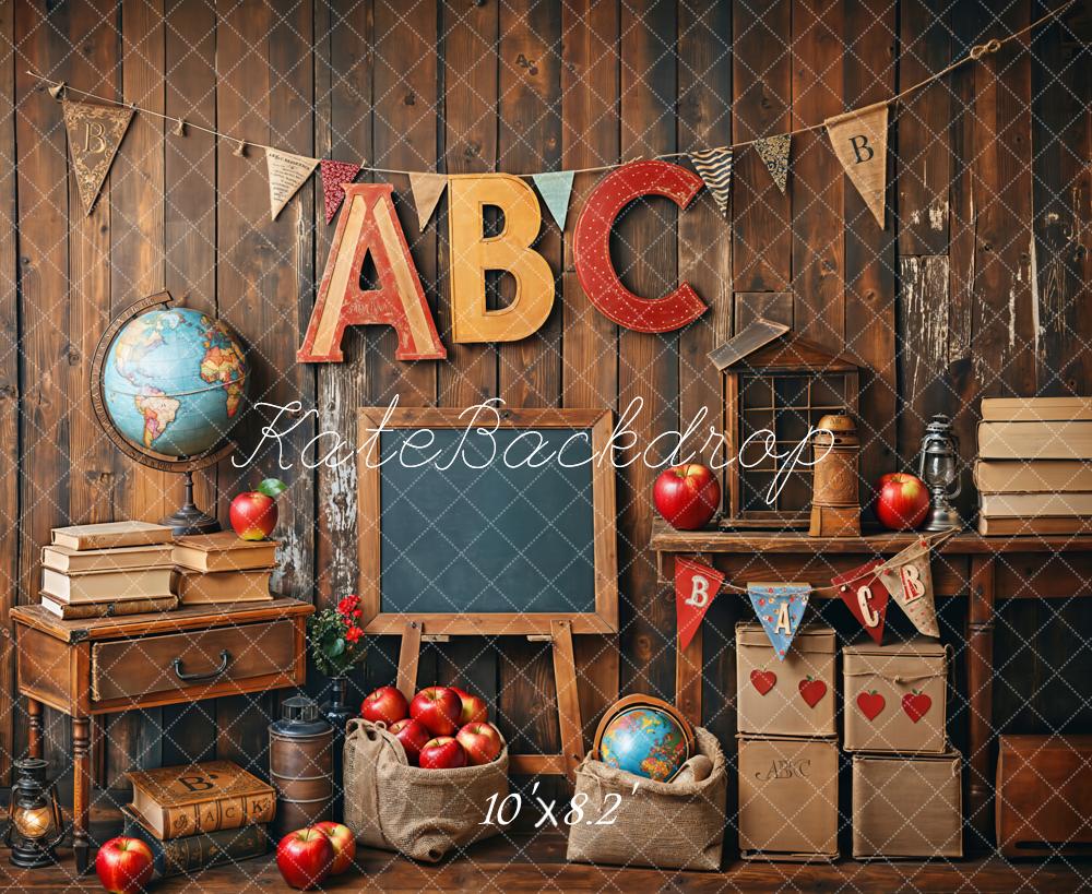 Kate Back to School Apple ABC Backdrop Designed by Emetselch - Kate Backdrop AU