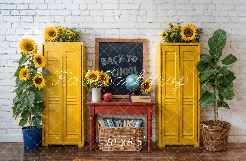 Kate Back to School Yellow Cabinet Backdrop Designed by Emetselch - Kate Backdrop AU