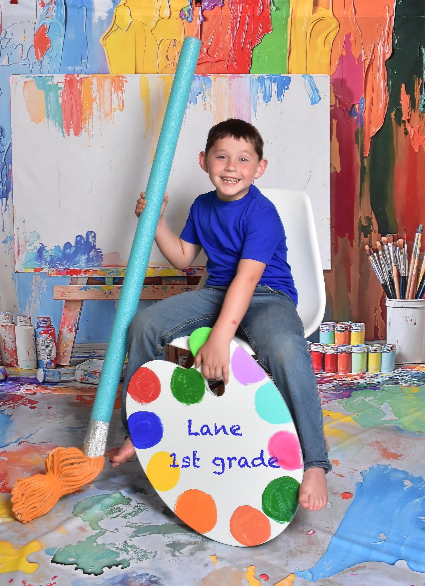Kate Fine Art Oil Painting Backdrop+Color Abstract Floor Backdrop