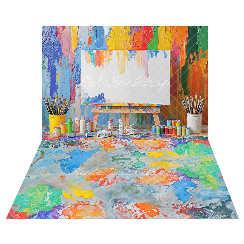 Kate Fine Art Oil Painting Backdrop+Color Abstract Floor Backdrop - Kate Backdrop AU