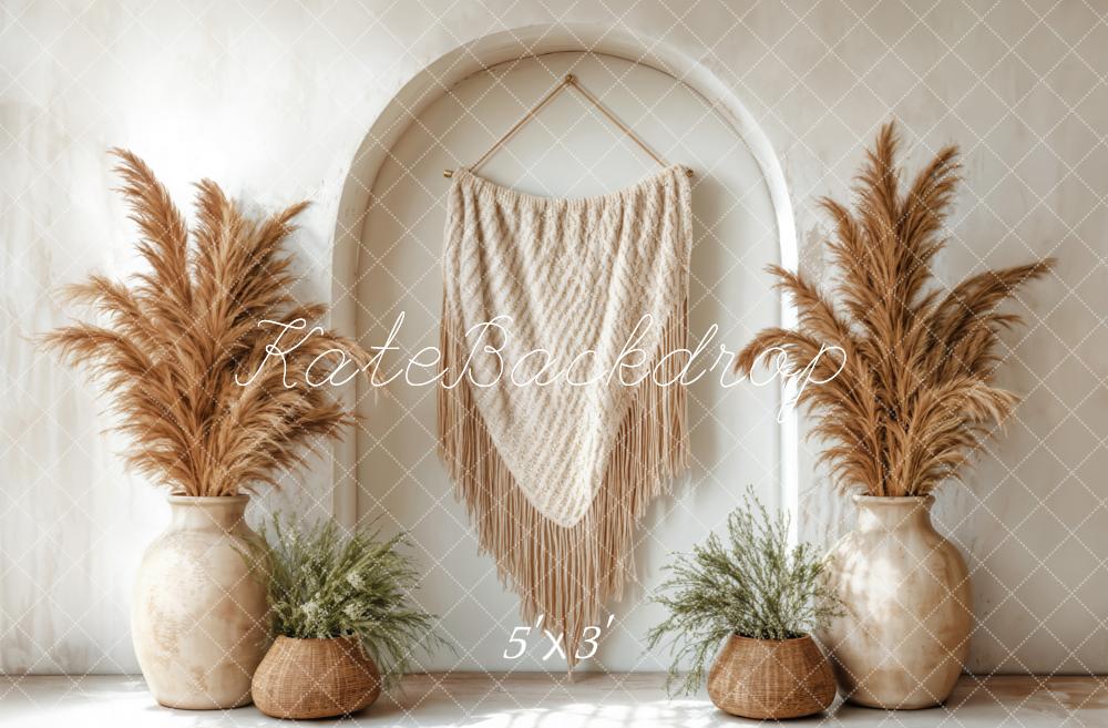 Kate Boho Arch Pampas Backdrop Designed by Emetselch - Kate Backdrop AU