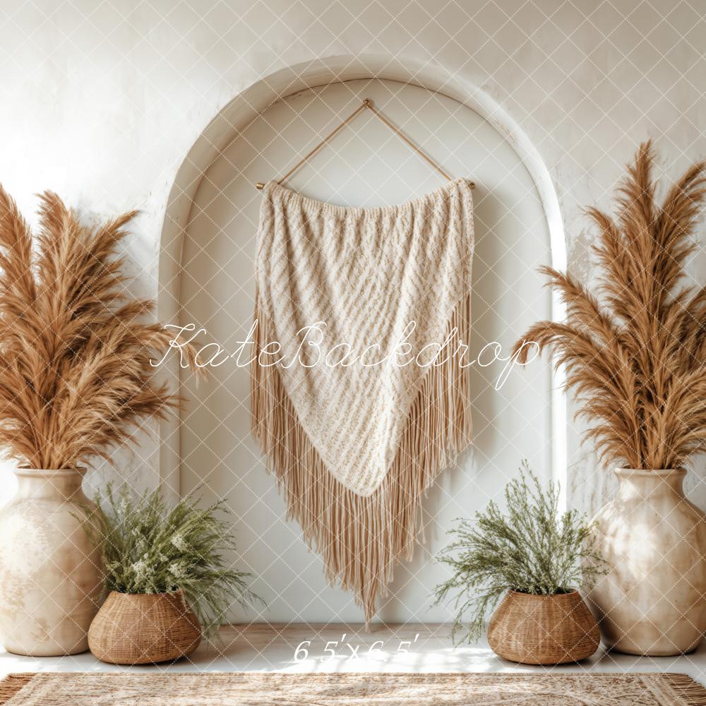 Kate Boho Arch Pampas Backdrop Designed by Emetselch - Kate Backdrop AU