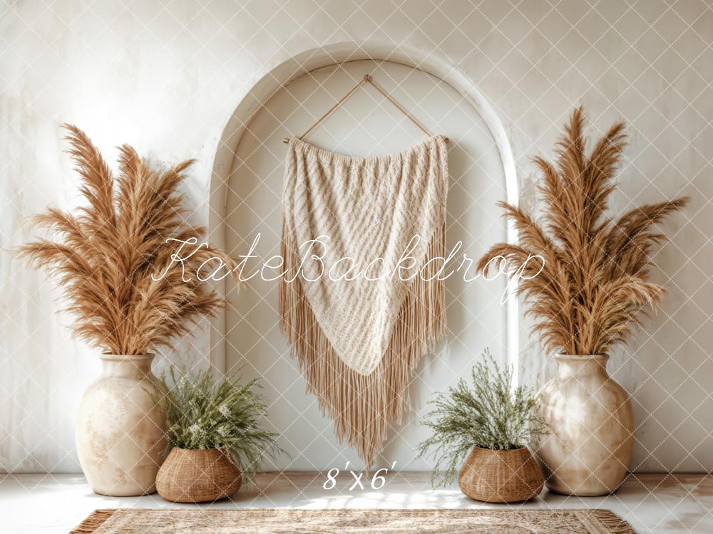 Kate Boho Arch Pampas Backdrop Designed by Emetselch - Kate Backdrop AU