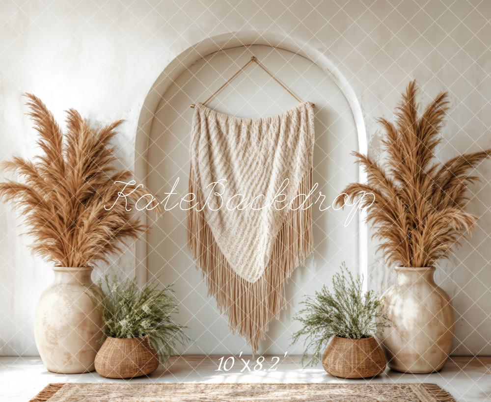Kate Boho Arch Pampas Backdrop Designed by Emetselch - Kate Backdrop AU