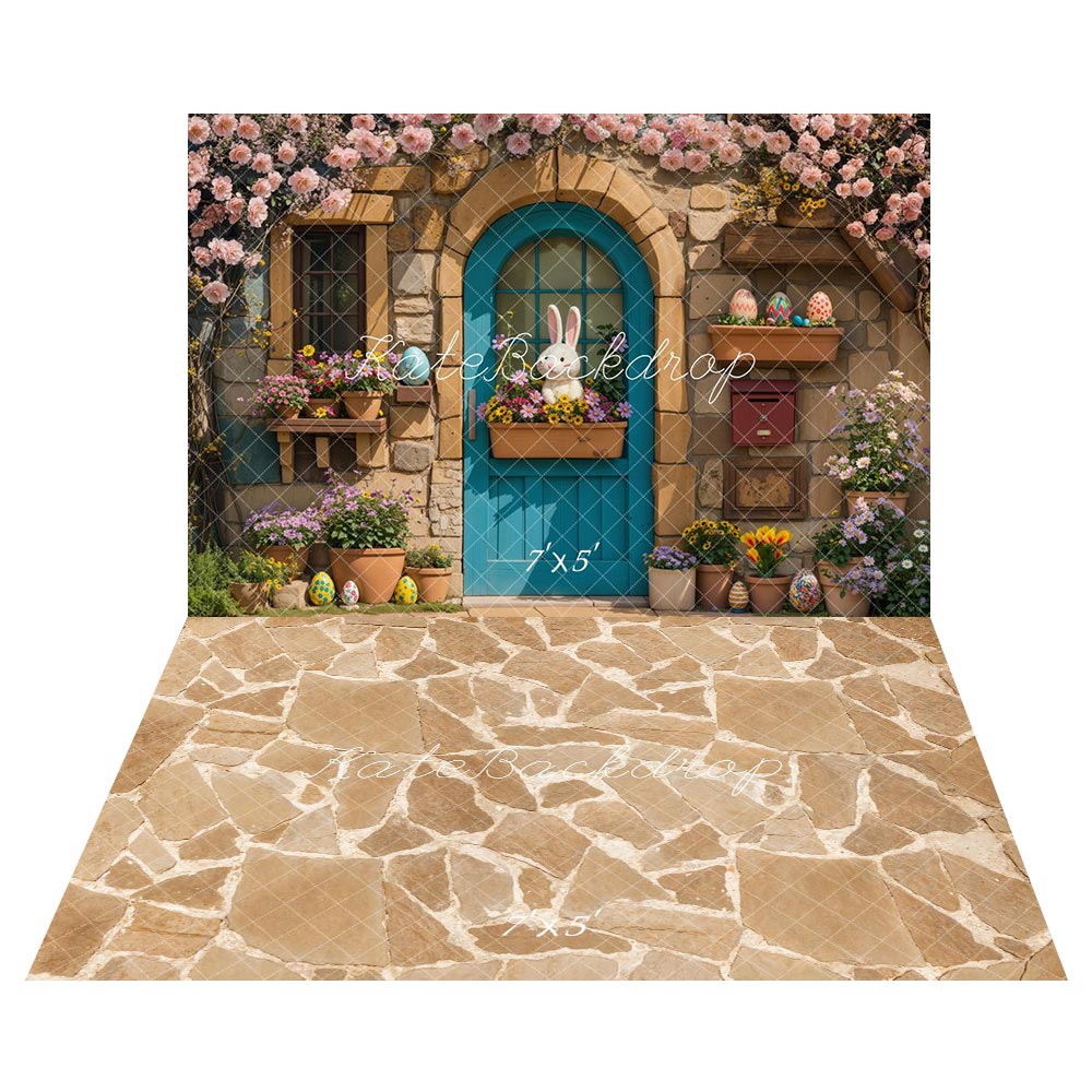 Kate Easter Spring Backdrop+Stone Floor Backdrop - Kate Backdrop AU