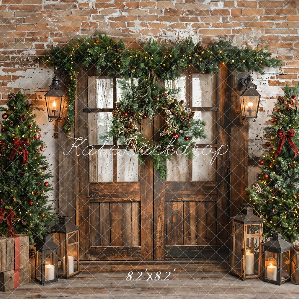 Kate Christmas Wooden Door Backdrop Designed by Emetselch - Kate Backdrop AU