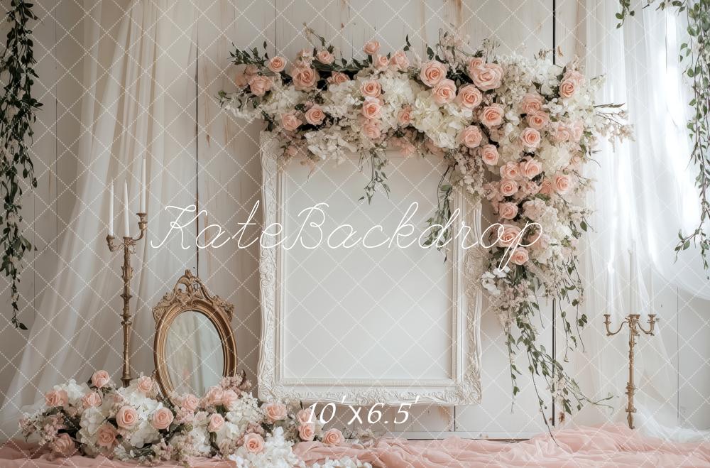 Kate Vintage Floral Mirror Setup Backdrop Designed by Patty Roberts - Kate Backdrop AU