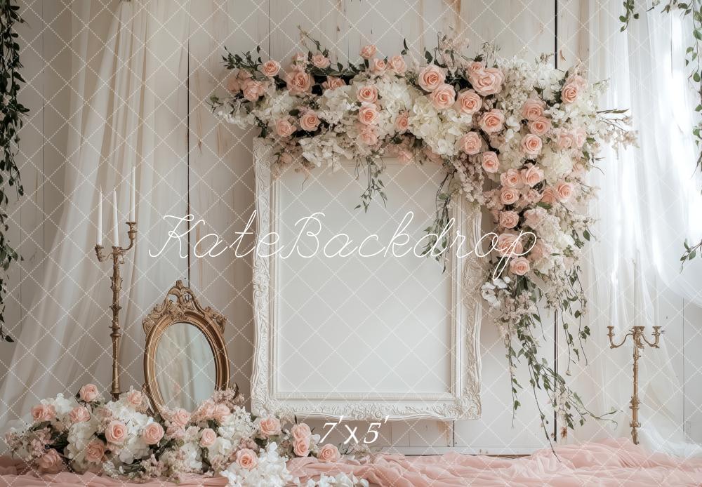 Kate Vintage Floral Mirror Setup Backdrop Designed by Patty Roberts - Kate Backdrop AU