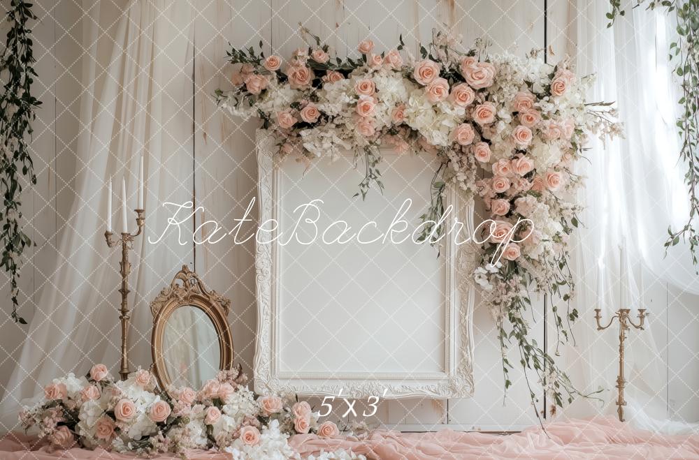 Kate Vintage Floral Mirror Setup Backdrop Designed by Patty Roberts - Kate Backdrop AU