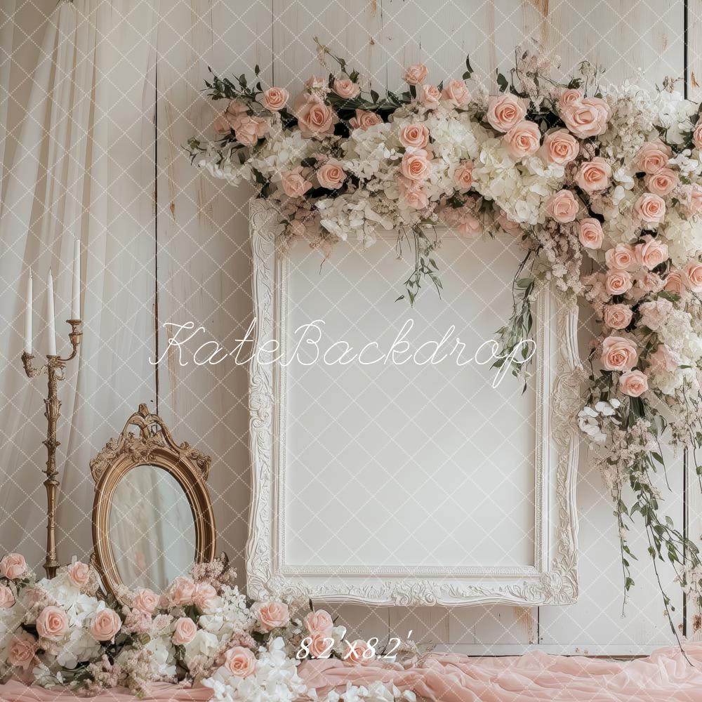 Kate Vintage Floral Mirror Setup Backdrop Designed by Patty Roberts - Kate Backdrop AU