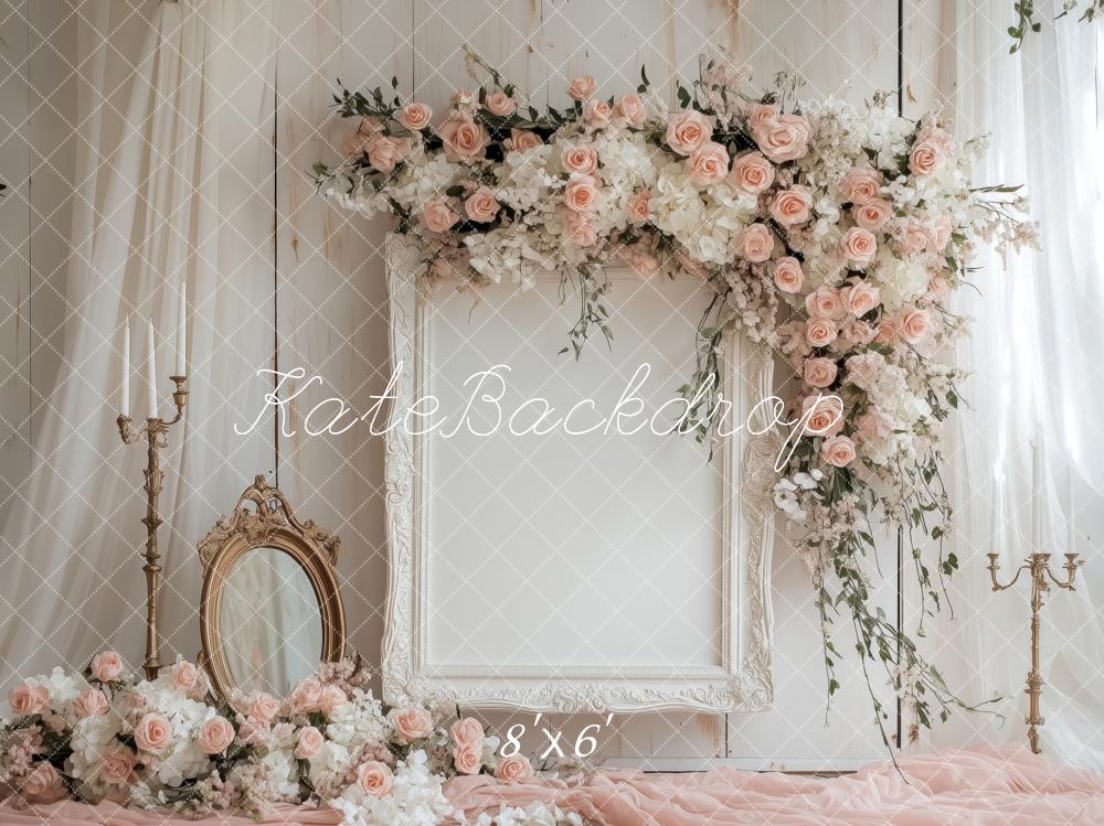 Kate Vintage Floral Mirror Setup Backdrop Designed by Patty Roberts - Kate Backdrop AU
