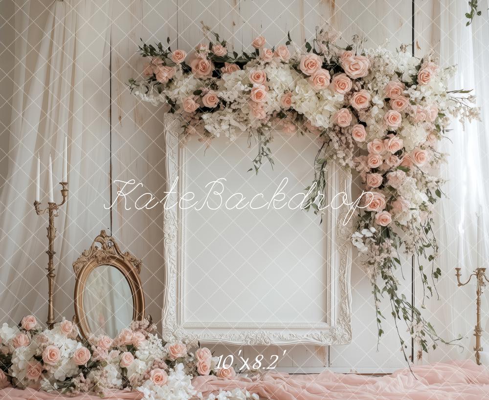 Kate Vintage Floral Mirror Setup Backdrop Designed by Patty Roberts - Kate Backdrop AU