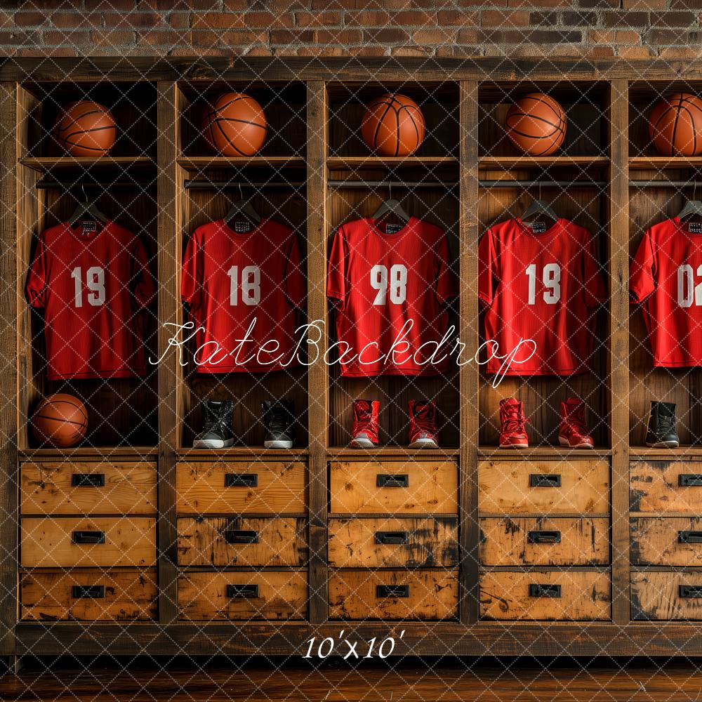 Kate Vintage Locker Room Backdrop Designed by Patty Roberts - Kate Backdrop AU