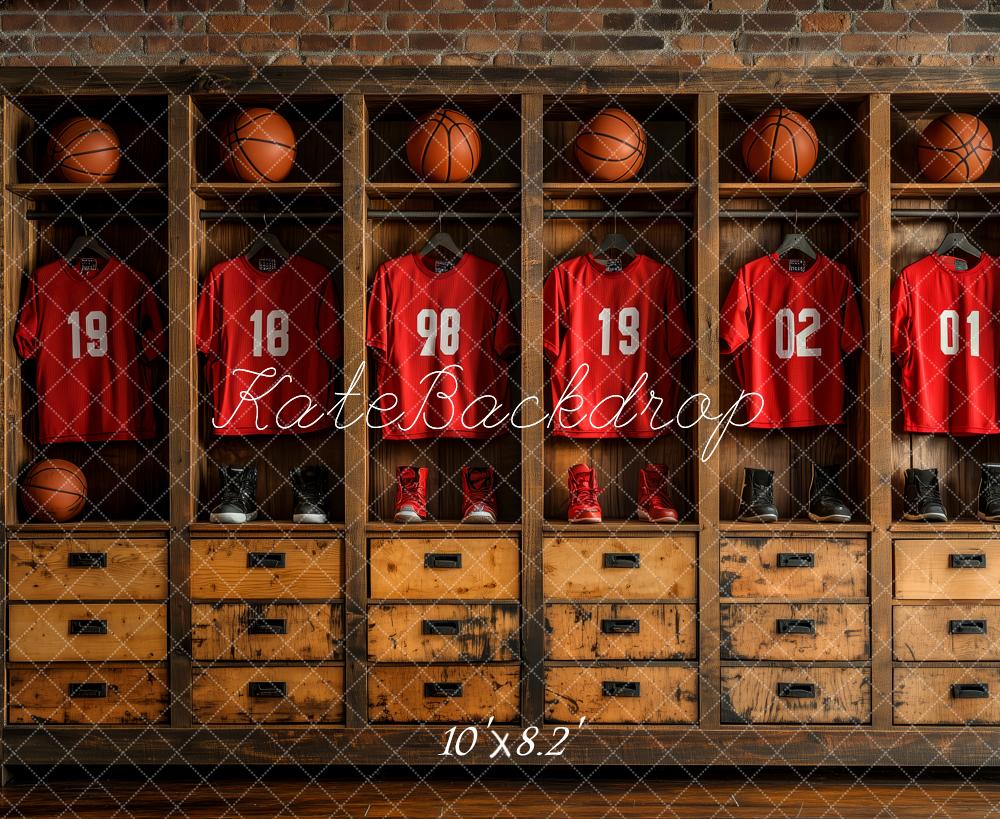 Kate Vintage Locker Room Backdrop Designed by Patty Roberts - Kate Backdrop AU