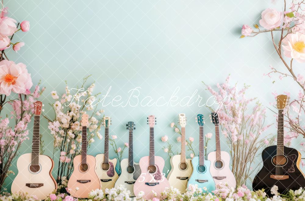 Kate Acoustic Spring Guitar Display Backdrop Designed by Patty Roberts - Kate Backdrop AU
