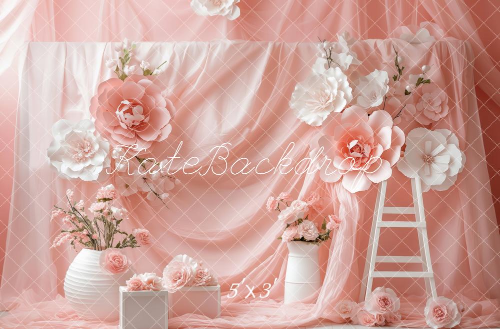 Kate Elegant Pink Draped Backdrop Designed by Patty Roberts - Kate Backdrop AU