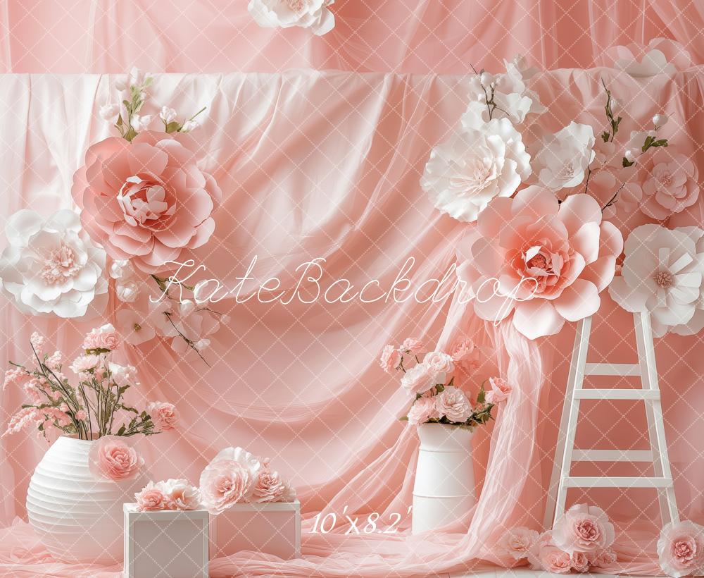 Kate Elegant Pink Draped Backdrop Designed by Patty Roberts - Kate Backdrop AU