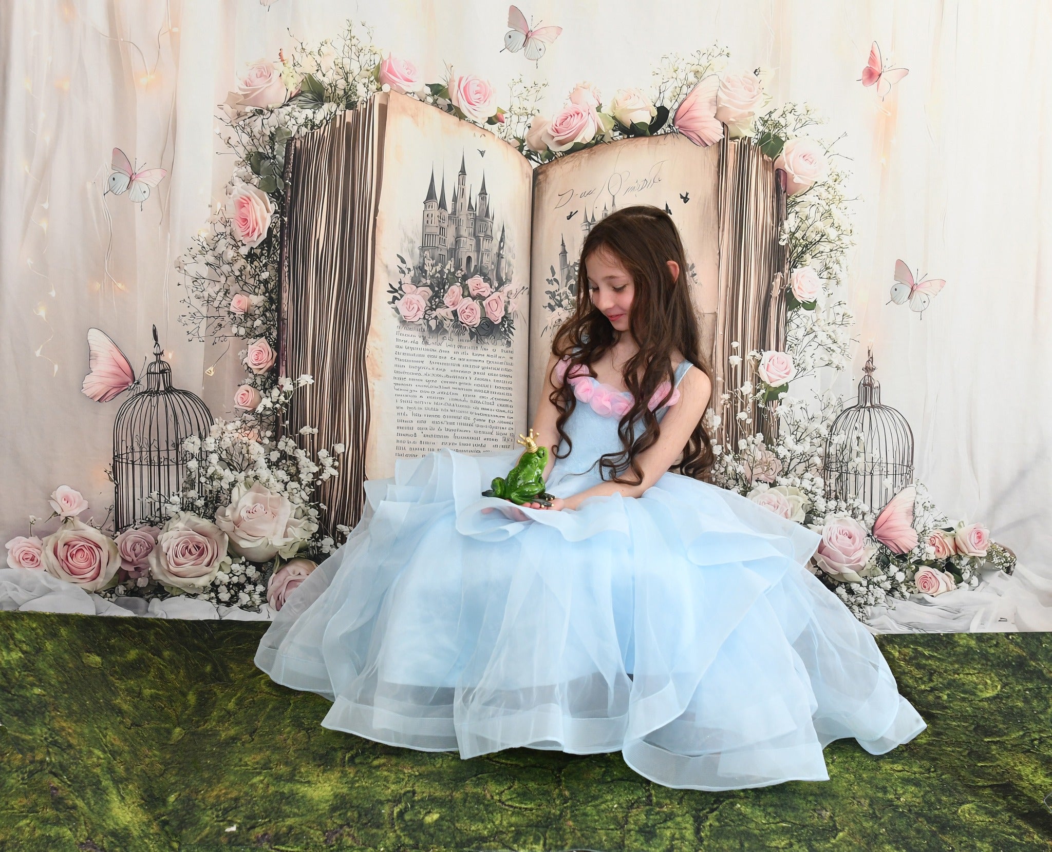 Kate Fairy Tale Book Flower Backdrop Designed by Ashley Paul