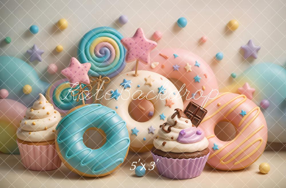 Kate Extra Sweet Donut Cake Smash Backdrop Designed by Ashley Paul - Kate Backdrop AU